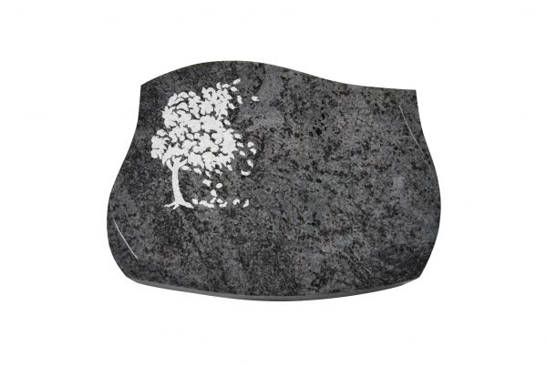 Liegestein Verdi, Orion Granit, 40cm x 30cm x 8cm, inkl. Baum vertieft
