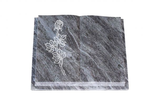 Grabbuch, Orion Granit, 40cm x 30cm x 8cm, inkl. vertiefter Rose