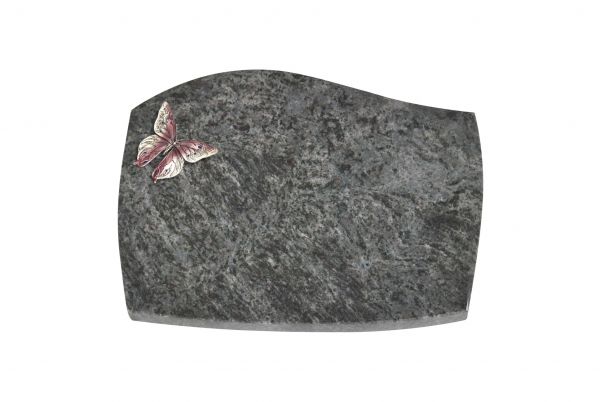 Liegeplatte, Orion Granit mit Fasen 40cm x 30cm x 3cm, inkl. Schmetterling