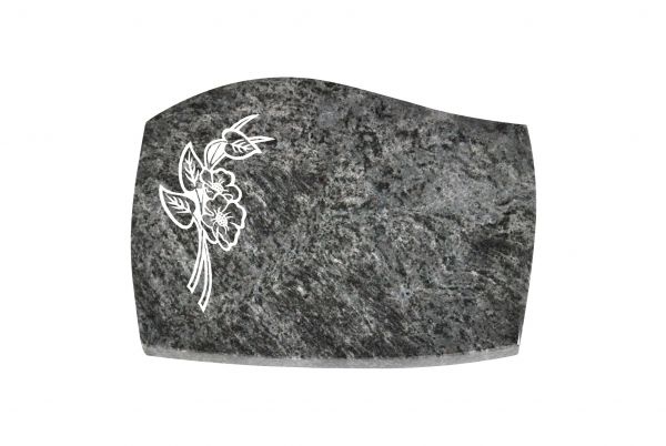 Liegeplatte, Orion Granit mit Fasen 40cm x 30cm x 3cm, inkl. Orchidee