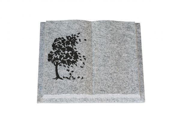 Grabbuch, Viscount White Granit, 40cm x 30cm x 8cm, inkl. Baum