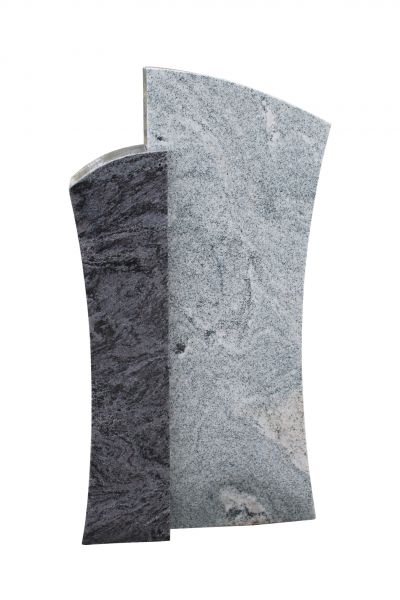 Urnengrabstein, Viscount White und Orion Granit 80cm x 44cm x 14cm