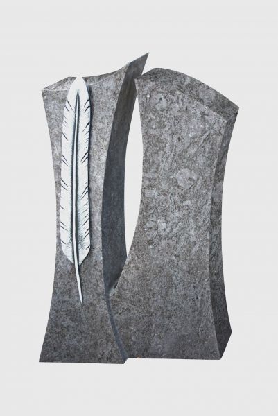 Einzelgrabstein, Orion Granit 105cm x 65cm x 17cm, inkl. Feder