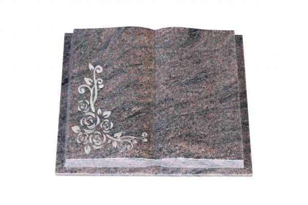 Grabbuch, Himalaya Granit, 50cm x 40cm x 10cm, inkl. Eckrose