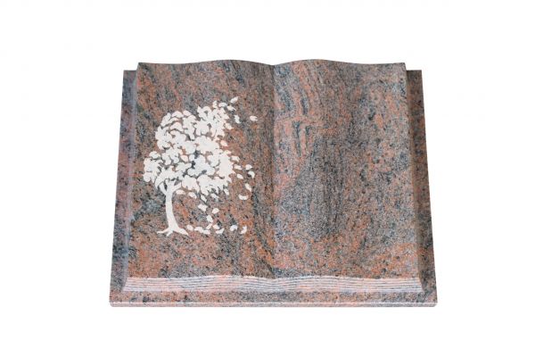 Grabbuch, Multicolor Granit, 50cm x 40cm x 10cm, inkl. Baum