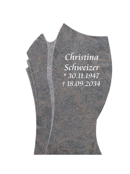 Einzelgrabstein, Himalaya Granit 100cm x 63cm x 14cm