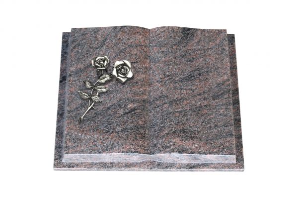 Grabbuch, Himalaya Granit, 45cm x 35cm x 8cm, inkl. Alurose mit 2 Köpfen