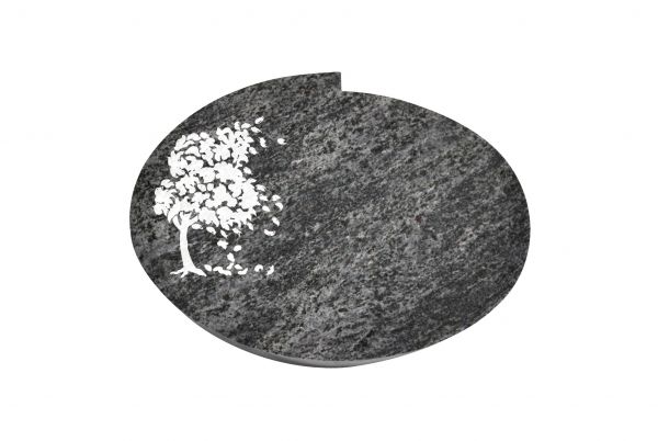 Liegestein Mozart, Orion Granit, 40cm x 30cm x 8cm, inkl. Baum