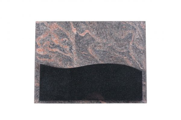 Liegestein, Indien Black und Himalaya Granit, 40cm x 30cm x 3cm