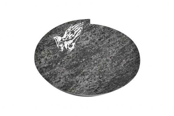 Liegestein Mozart, Orion Granit, 50cm x 40cm x 10cm, inkl. betender Hand