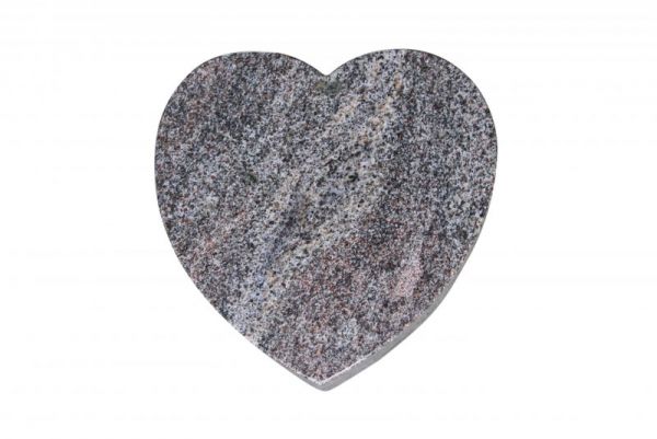 Liegestein Herzform, Paradiso Granit, 30cm x 30cm x 8cm