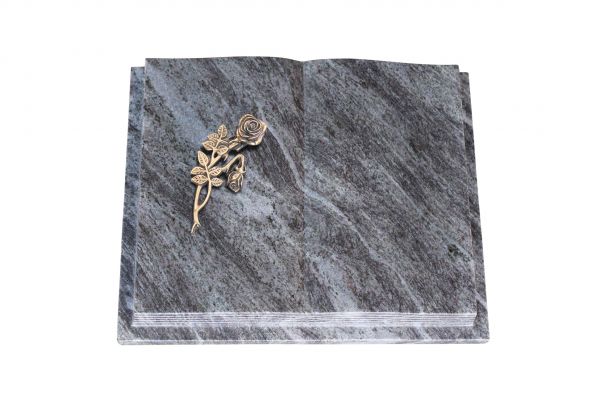 Grabbuch, Orion Granit, 45cm x 35cm x 8cm, inkl. Knickrose Bronze