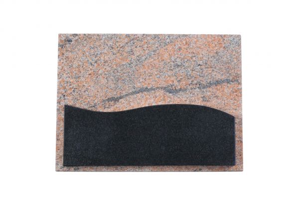 Liegestein, Multicolor und Indien Black Granit 40cm x 30cm x 3cm