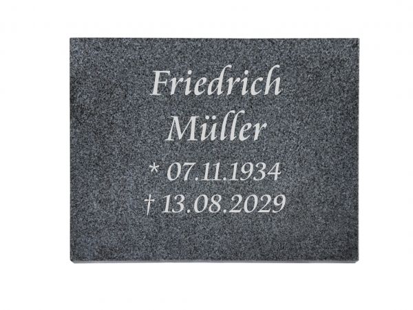 Liegeplatte, Padang Dark Granit rechteckig 40cm x 30cm x 3cm