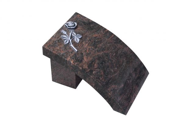 Liegestein / Urnengrabstein, Indora Granit 50cm x 35cm x 22/5cm