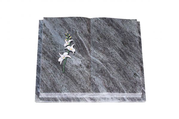 Grabbuch, Orion Granit, 50cm x 40cm x 10cm, inkl. Lilie