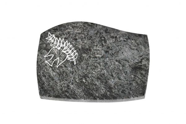 Liegeplatte, Orion Granit mit Fasen 40cm x 30cm x 3cm, inkl. Taube