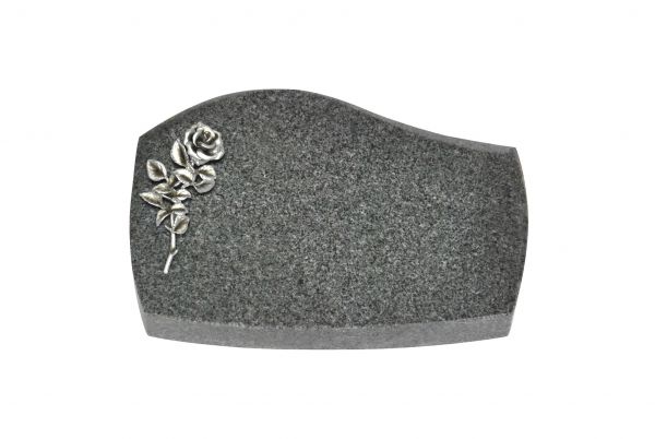 Liegeplatte, Padang Dark Granit mit Fasen 30cm x 20cm x 4cm, inkl. Alurose