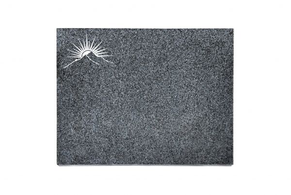 Liegeplatte, Padang Dark Granit rechteckig 40cm x 30cm x 3cm, inkl. Sonnenuntergang