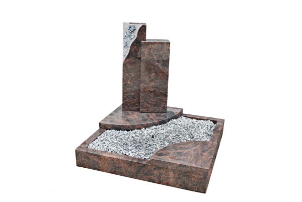 Urnengrabanlagenaus, Indora Granit poliert und geflammt