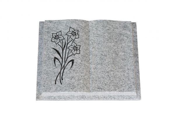Grabbuch, Viscount White Granit, 50cm x 40cm x 10cm, inkl. Narzisse