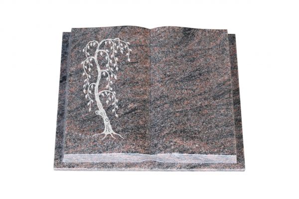 Grabbuch, Himalaya Granit, 40cm x 30cm x 8cm, inkl. Trauerweide