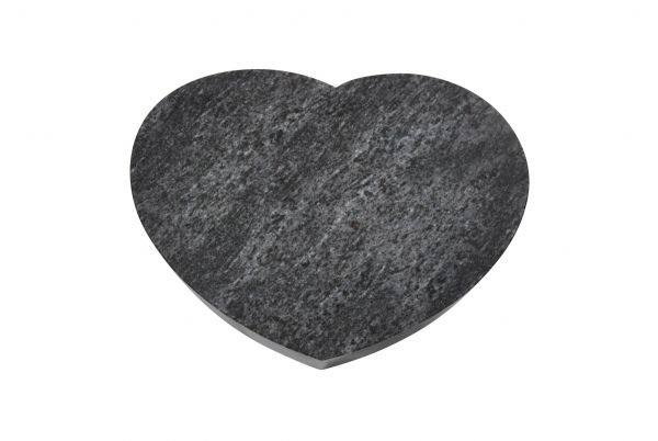 Liegestein Herz, Orion Granit, 40cm x 30cm x 8cm, ohne Ornament