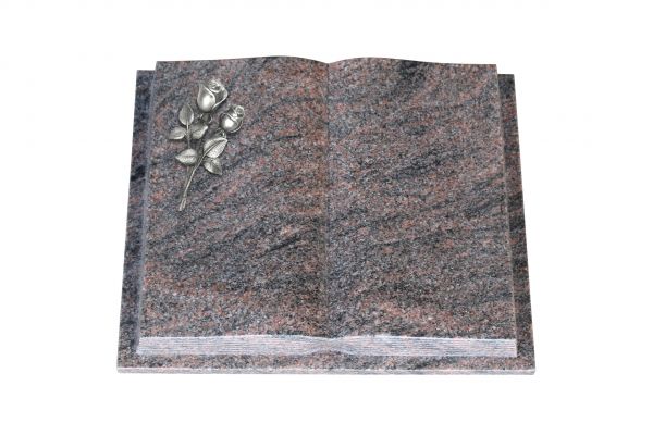 Grabbuch, Himalaya Granit, 40cm x 30cm x 8cm, inkl. kleiner Alurose