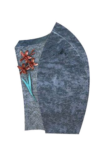 Urnengrabstein, Orion Granit 80cm x 50cm x 14cm, inkl. Blume