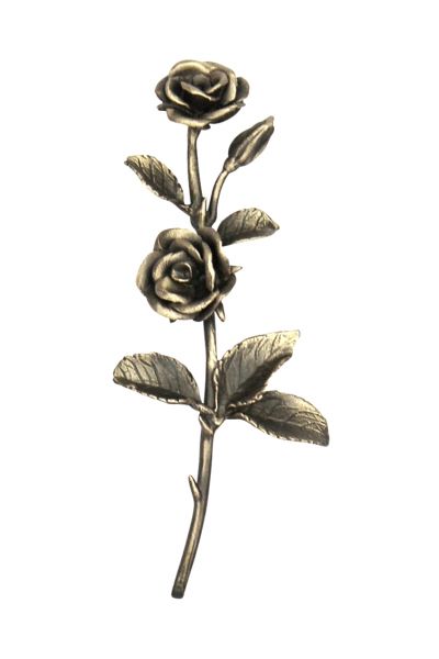 Bronzerose 15,5cm, einfarbig