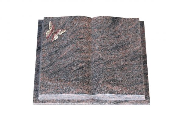 Grabbuch, Himalaya Granit, 45cm x 35cm x 8cm, inkl. Alu Schmetterling