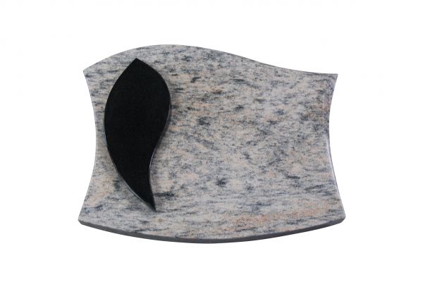 Liegestein, Indien Black und Raw Silk Granit, 45cm x 35cm x 5cm