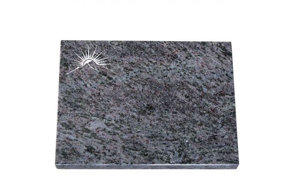 Liegeplatte, Orion Granit rechteckig 40cm x 30cm x 3cm, inkl. Sonnenuntergang