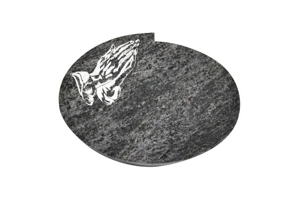 Liegestein Mozart, Orion Granit, 40cm x 30cm x 8cm, inkl. betender Hand