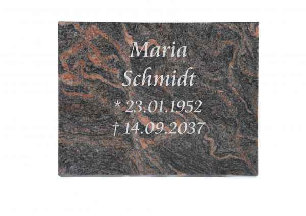 Liegeplatte, Himalaya Granit rechteckig 40cm x 30cm x 3cm