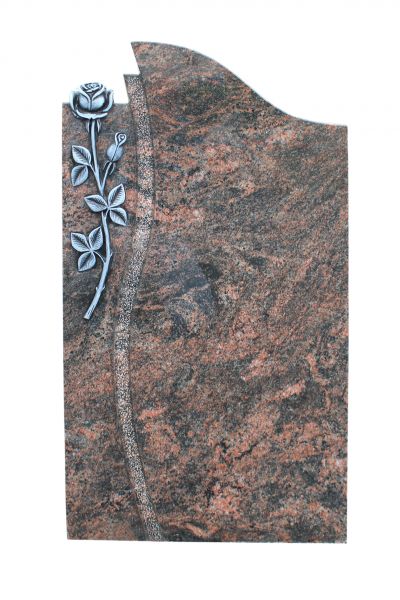 Urnengrabstein, Indora Granit 90cm x 45cm x 14cm, inkl. Blume