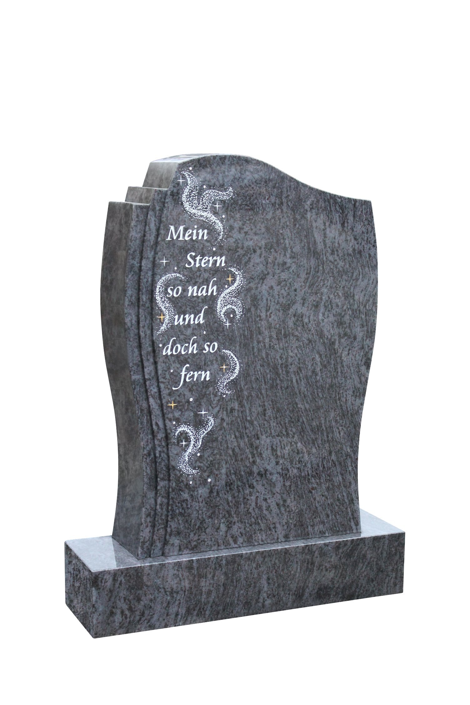 Aluminium-Ornament Grabplatte Urnengrabstein mit Schrift u 40 x 30 x 5 cm 
