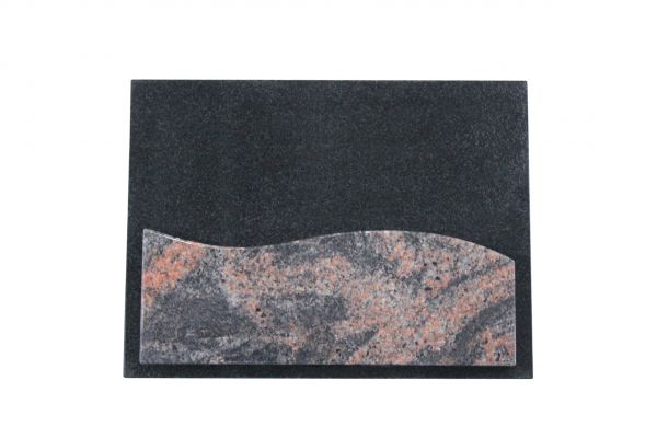 Liegestein, Indien Black und Indora Granit, 40cm x 30cm x 3cm