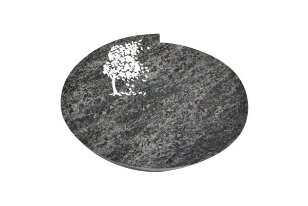 Liegestein Mozart, Orion Granit, 50cm x 40cm x 10cm, inkl. Baum