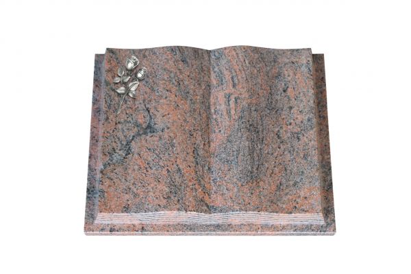 Grabbuch, Multicolor Granit, 50cm x 40cm x 10cm, inkl. kleiner Alurose