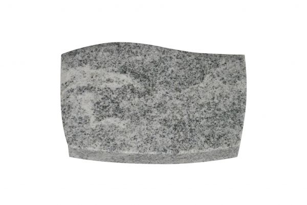 Liegeplatte, Viscount White Granit mit Fasen 30cm x 20cm x 4cm, inkl. gebogenen Seiten