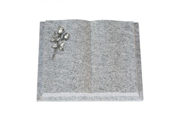 Grabbuch, Viscount White Granit, 40cm x 30cm x 8cm, inkl. kleiner Alurose