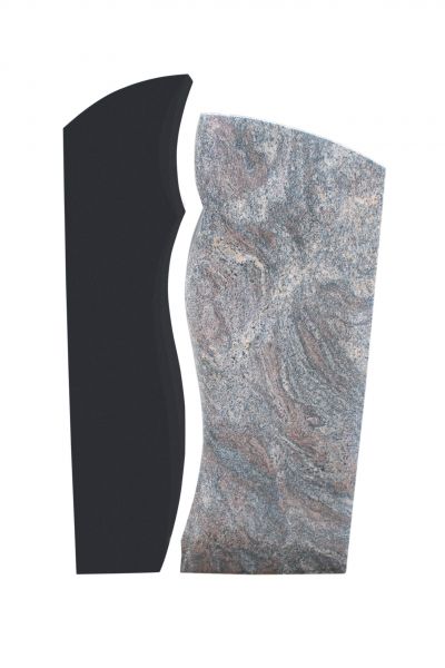 Einzelgrabstein, Paradiso und Indien Black Granit 105cm x 60cm x 14cm