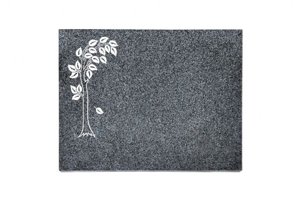 Liegeplatte, Padang Dark Granit rechteckig 40cm x 30cm x 3cm, inkl. schmalen Baum