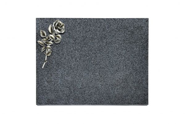 Liegeplatte, Padang Granit rechteckig 40cm x 30cm x 3cm, inkl. Alurose