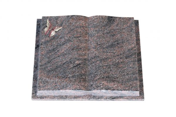 Grabbuch, Himalaya Granit, 50cm x 40cm x 10cm, inkl. Alu Schmetterling