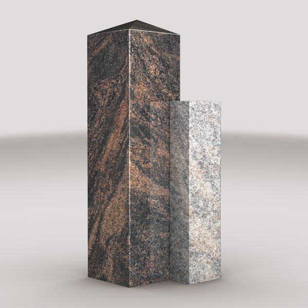Einzelgrabstein aus Indora Granit in Stelenform